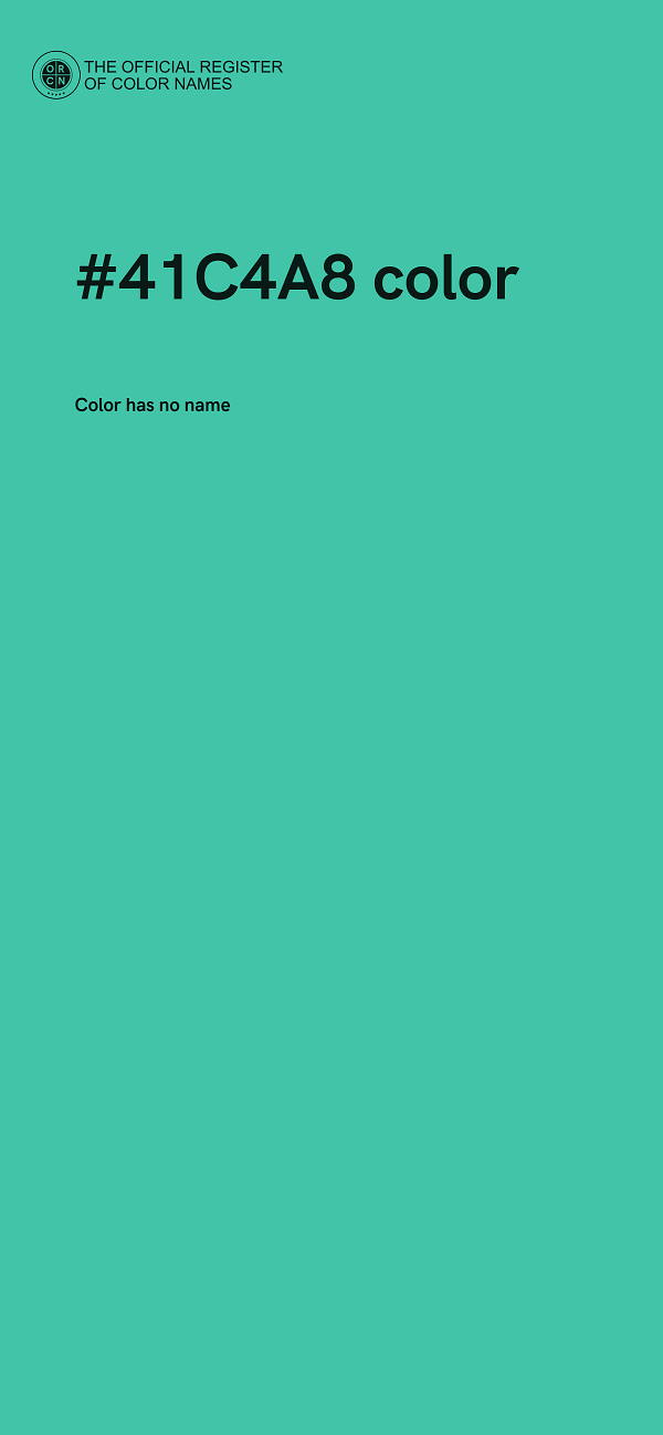 #41C4A8 color image