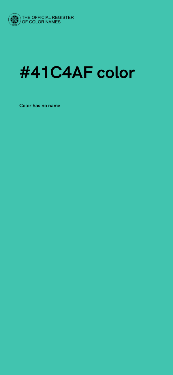 #41C4AF color image