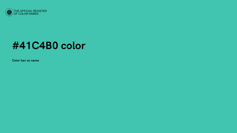 #41C4B0 color image