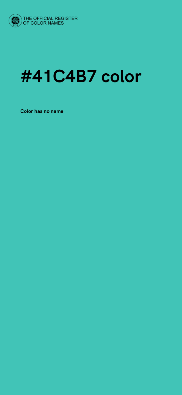 #41C4B7 color image