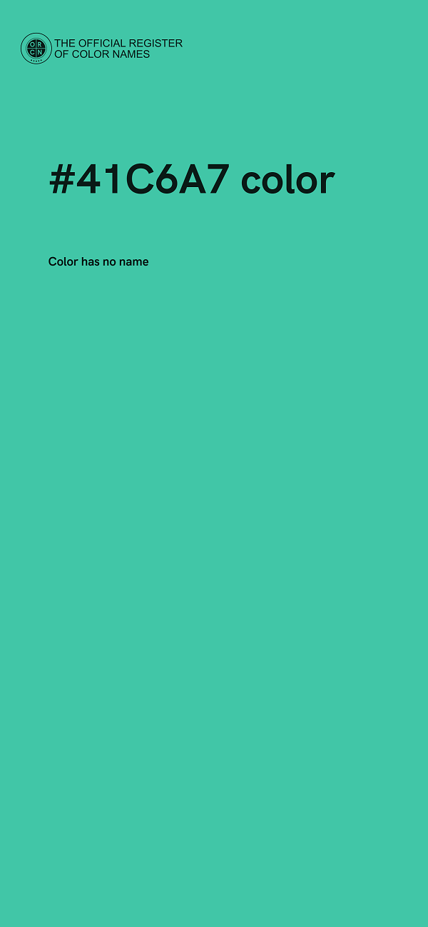 #41C6A7 color image