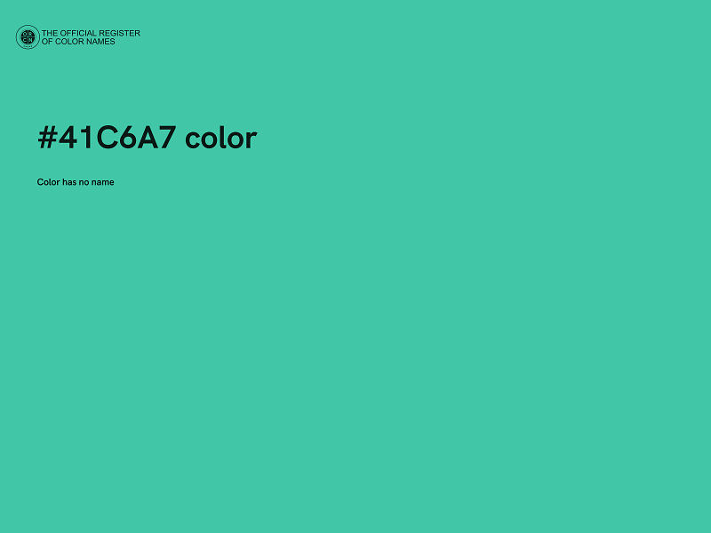 #41C6A7 color image