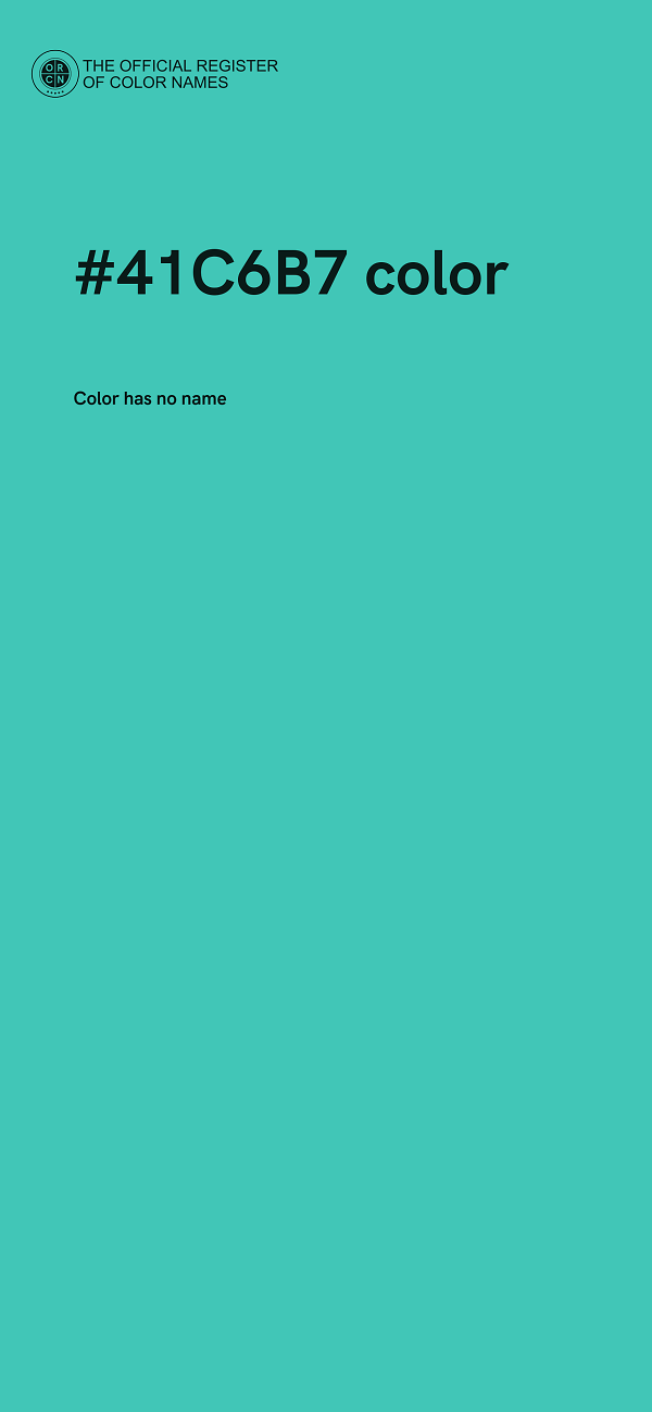 #41C6B7 color image