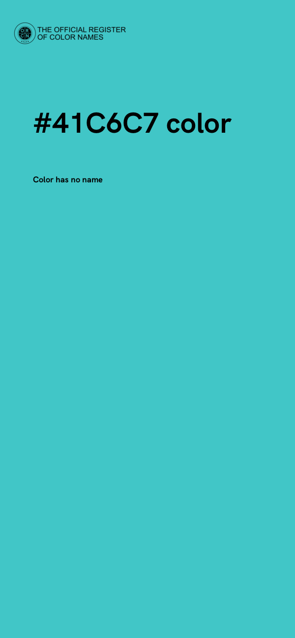#41C6C7 color image