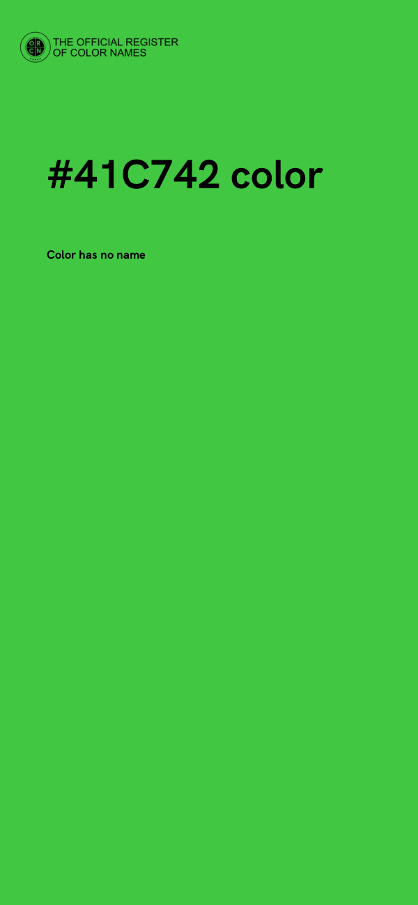 #41C742 color image