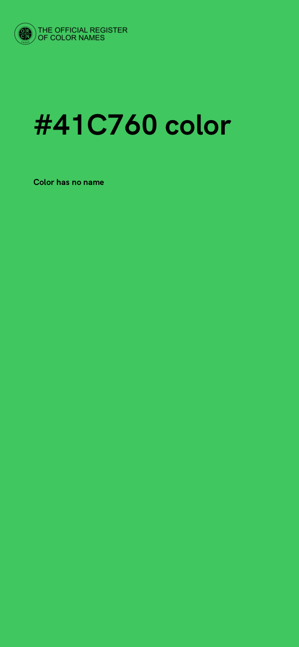 #41C760 color image