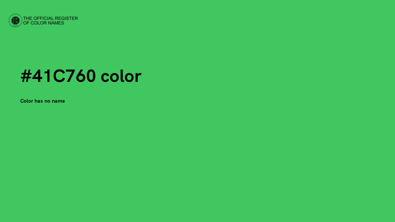 #41C760 color image