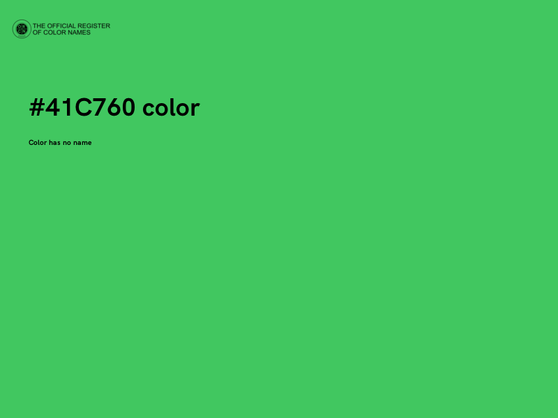#41C760 color image
