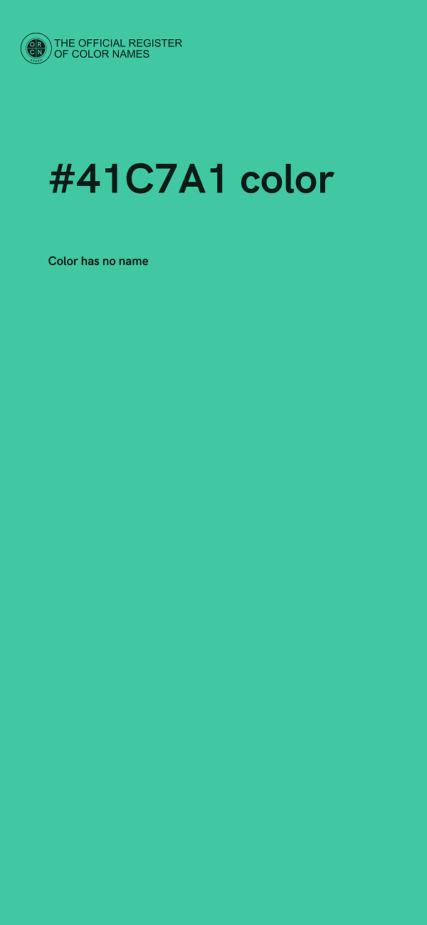 #41C7A1 color image