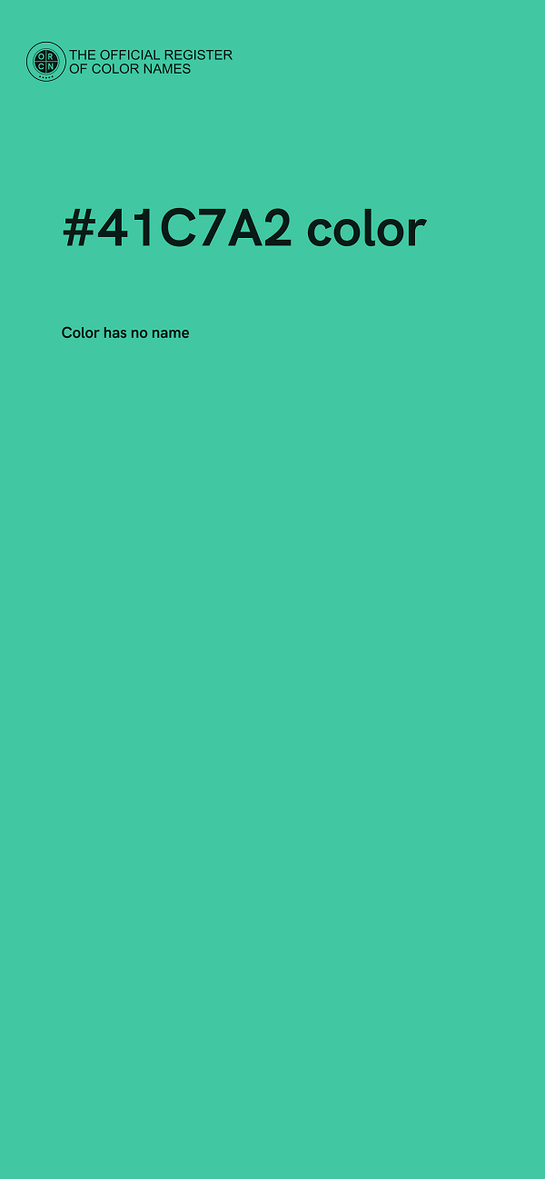 #41C7A2 color image