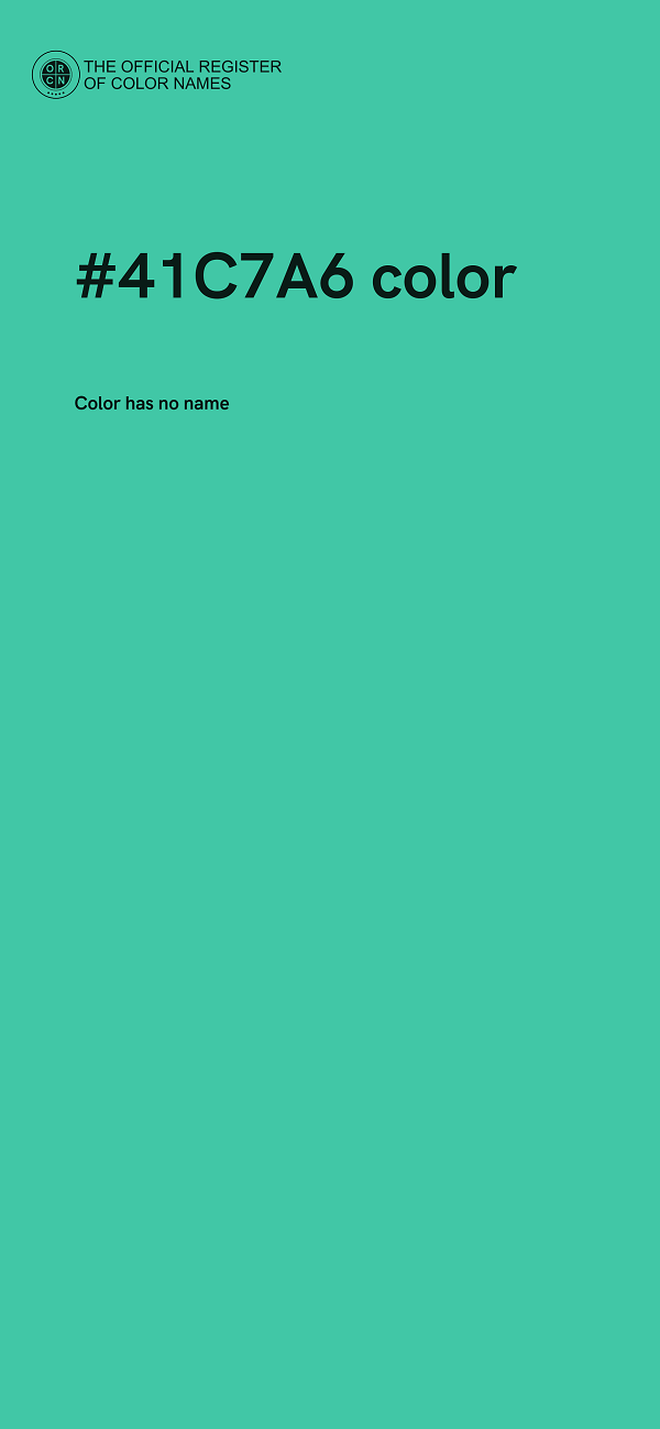 #41C7A6 color image
