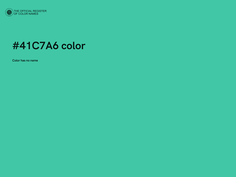 #41C7A6 color image