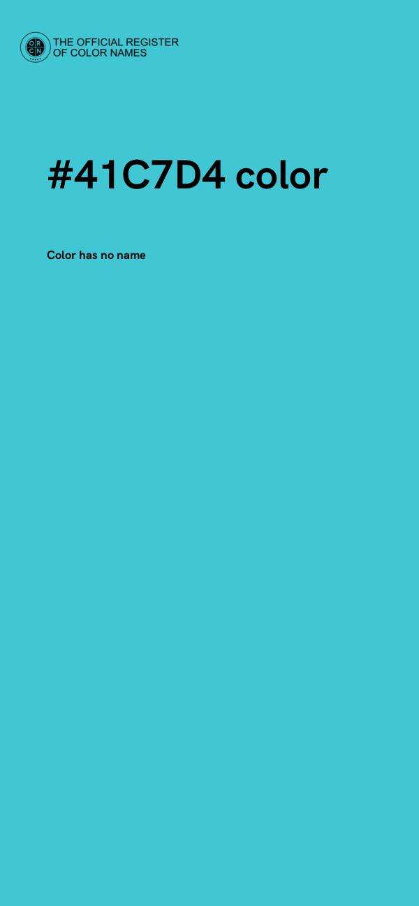 #41C7D4 color image