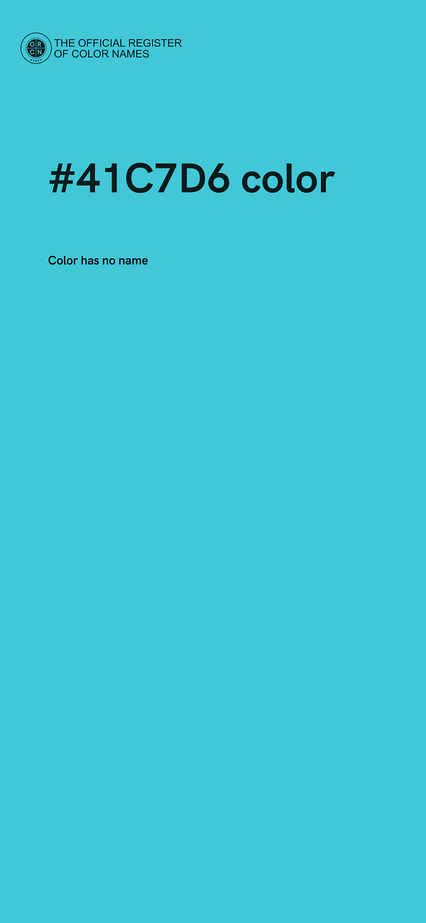 #41C7D6 color image