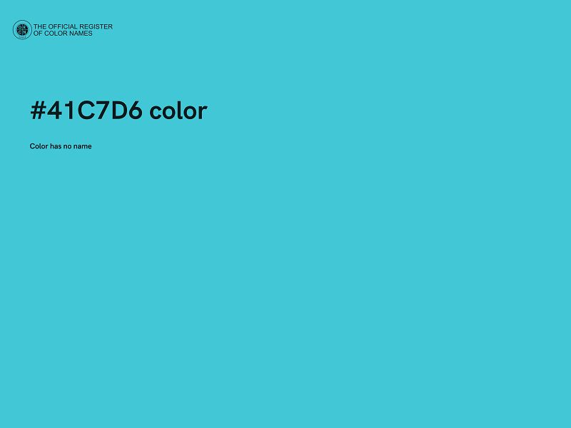 #41C7D6 color image