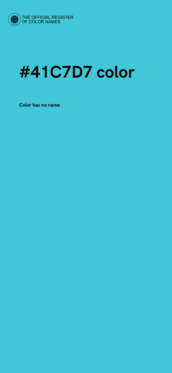 #41C7D7 color image