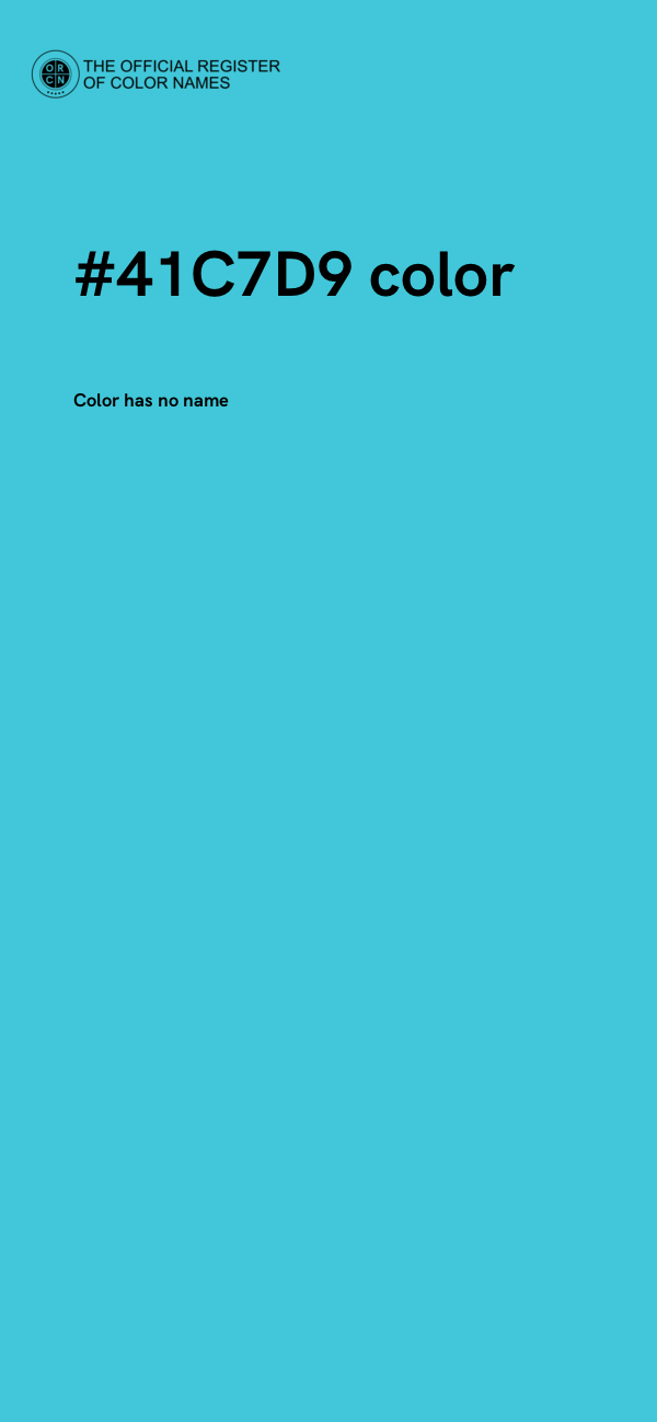 #41C7D9 color image