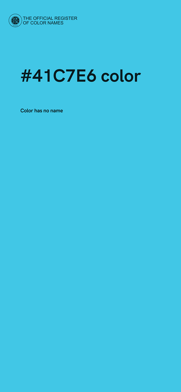 #41C7E6 color image