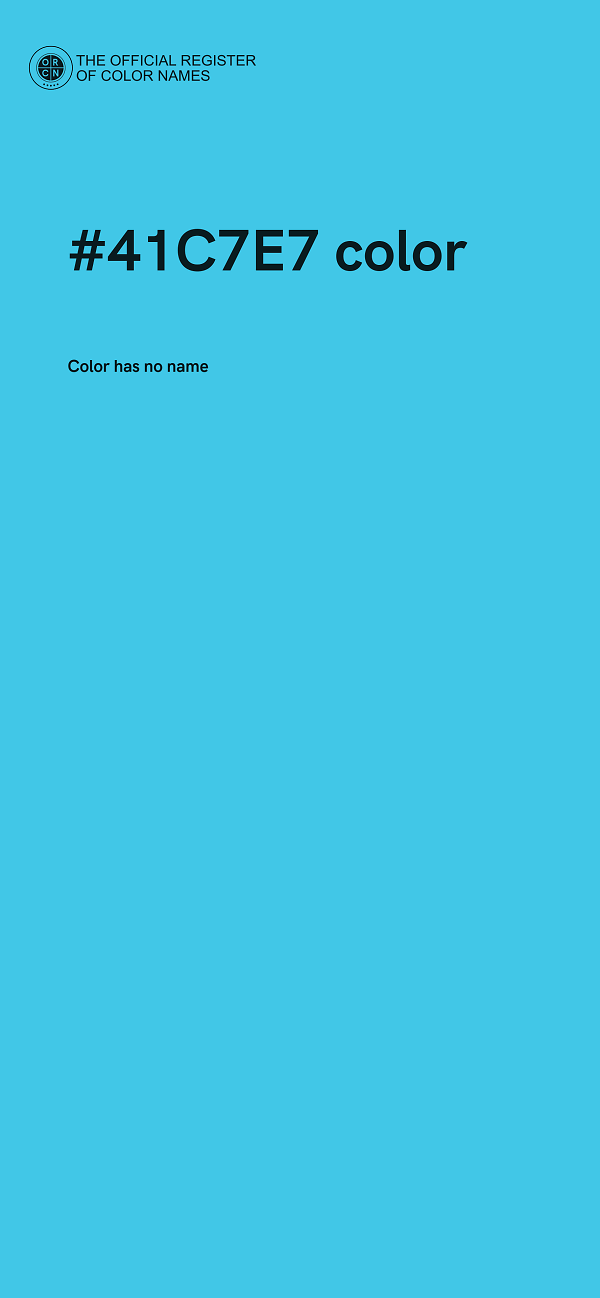 #41C7E7 color image