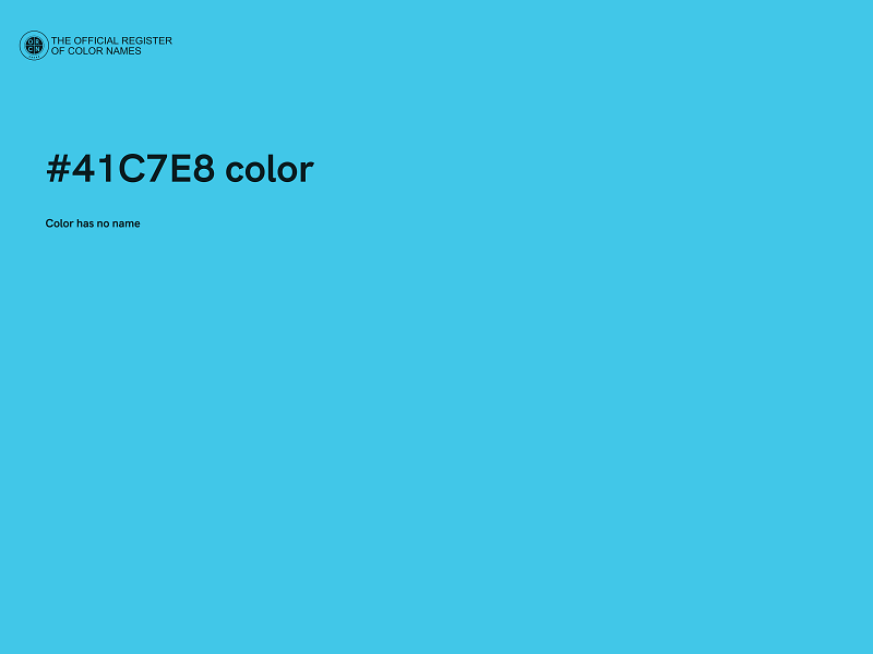 #41C7E8 color image
