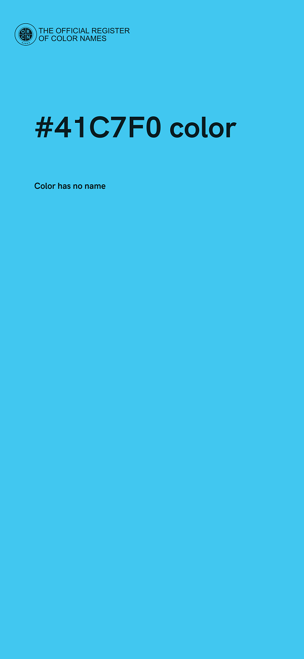 #41C7F0 color image