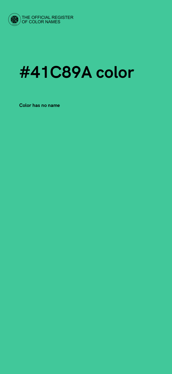 #41C89A color image