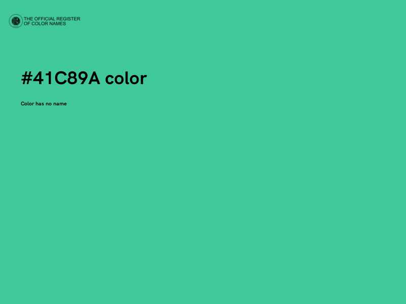 #41C89A color image