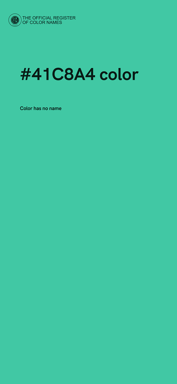 #41C8A4 color image