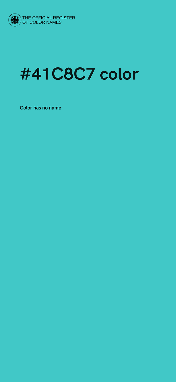 #41C8C7 color image