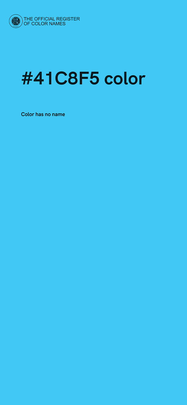 #41C8F5 color image