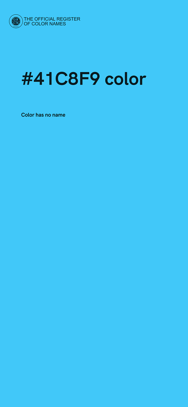 #41C8F9 color image