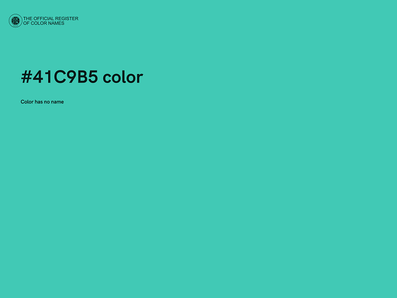 #41C9B5 color image