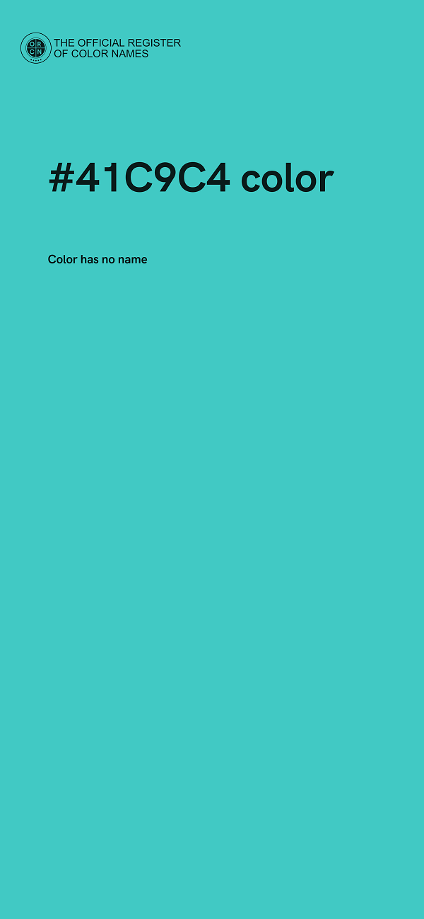 #41C9C4 color image