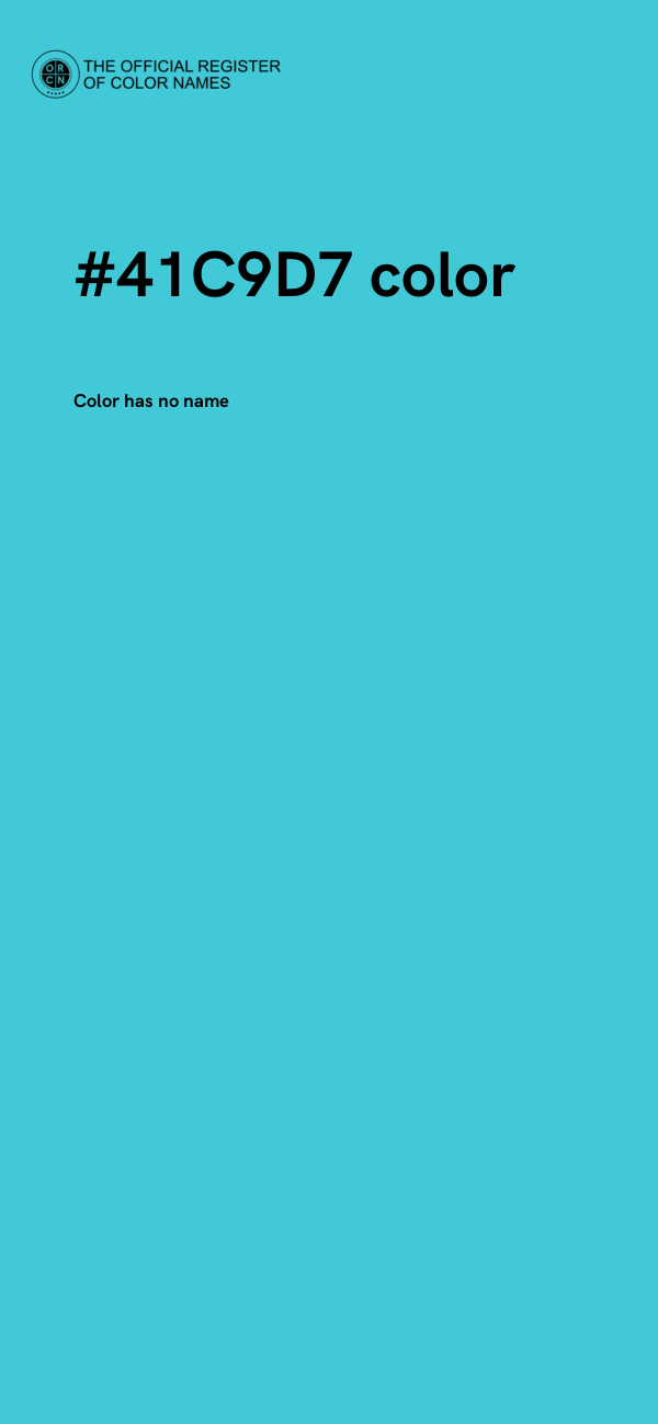 #41C9D7 color image