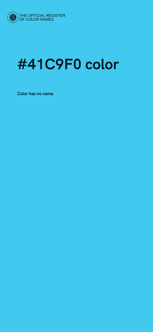 #41C9F0 color image