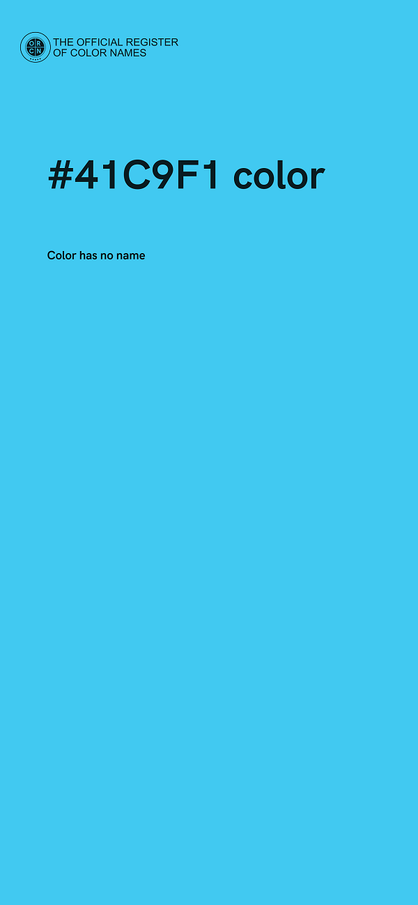 #41C9F1 color image