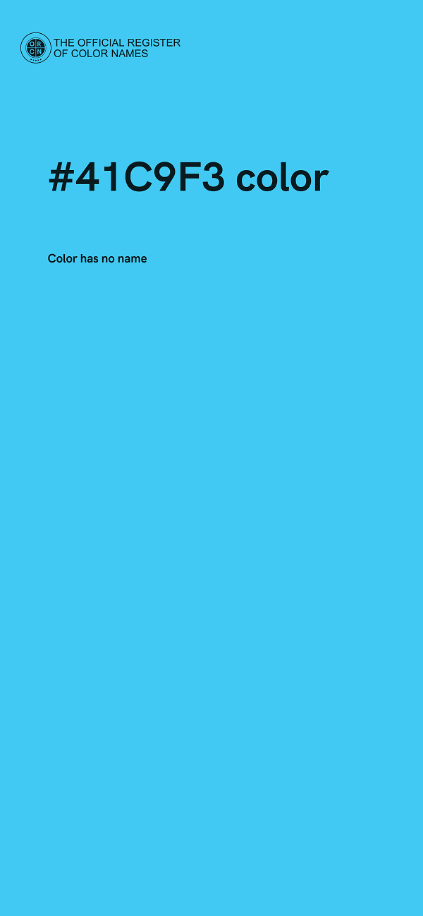 #41C9F3 color image