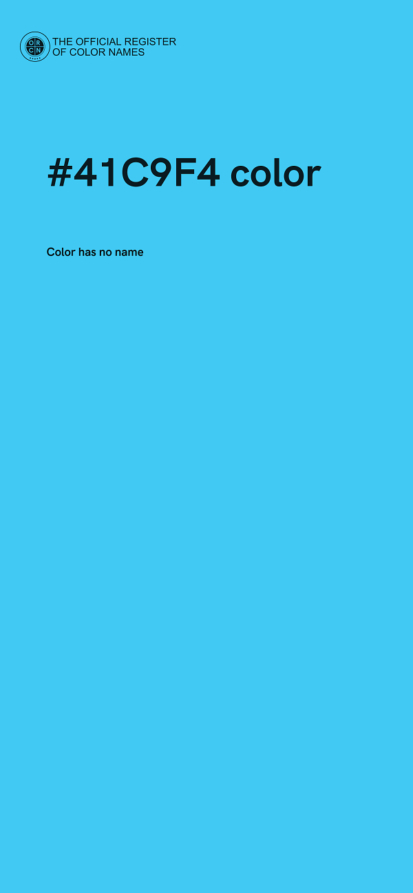 #41C9F4 color image