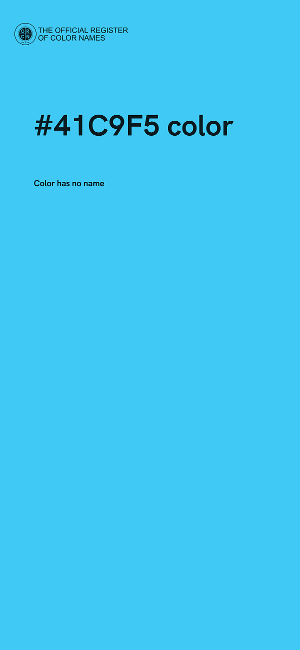 #41C9F5 color image