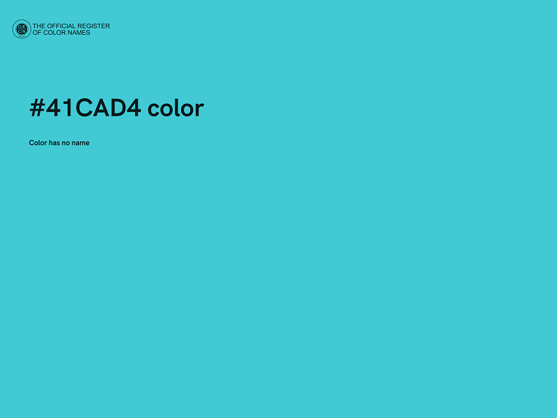 #41CAD4 color image
