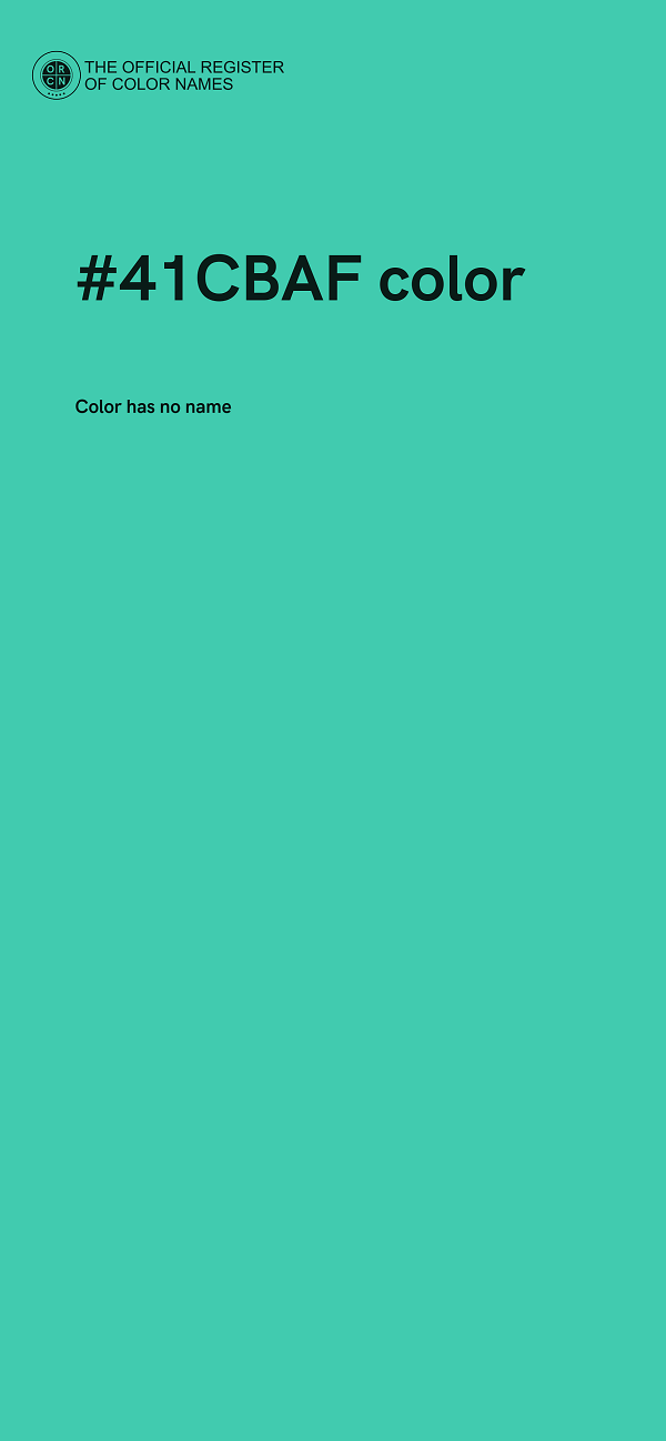 #41CBAF color image