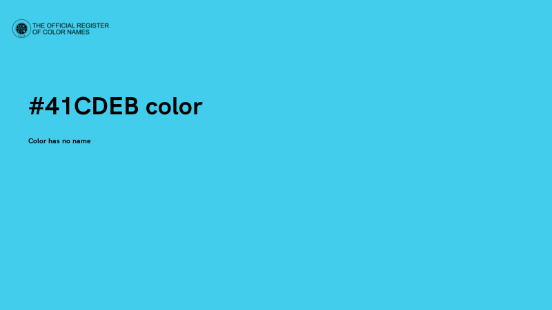 #41CDEB color image