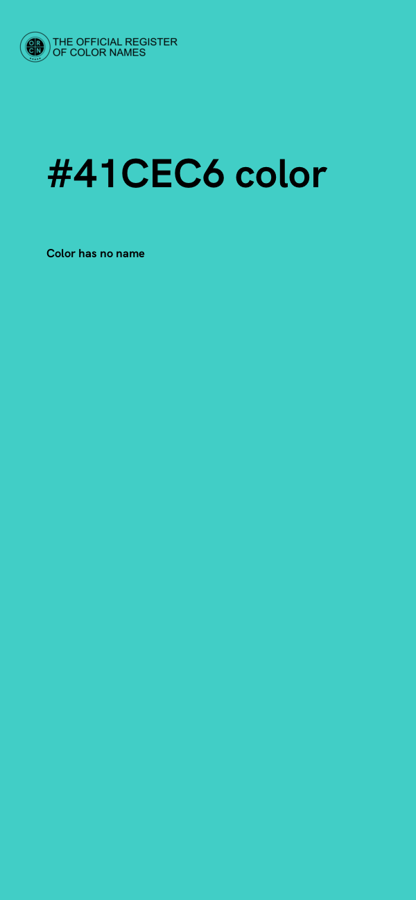 #41CEC6 color image