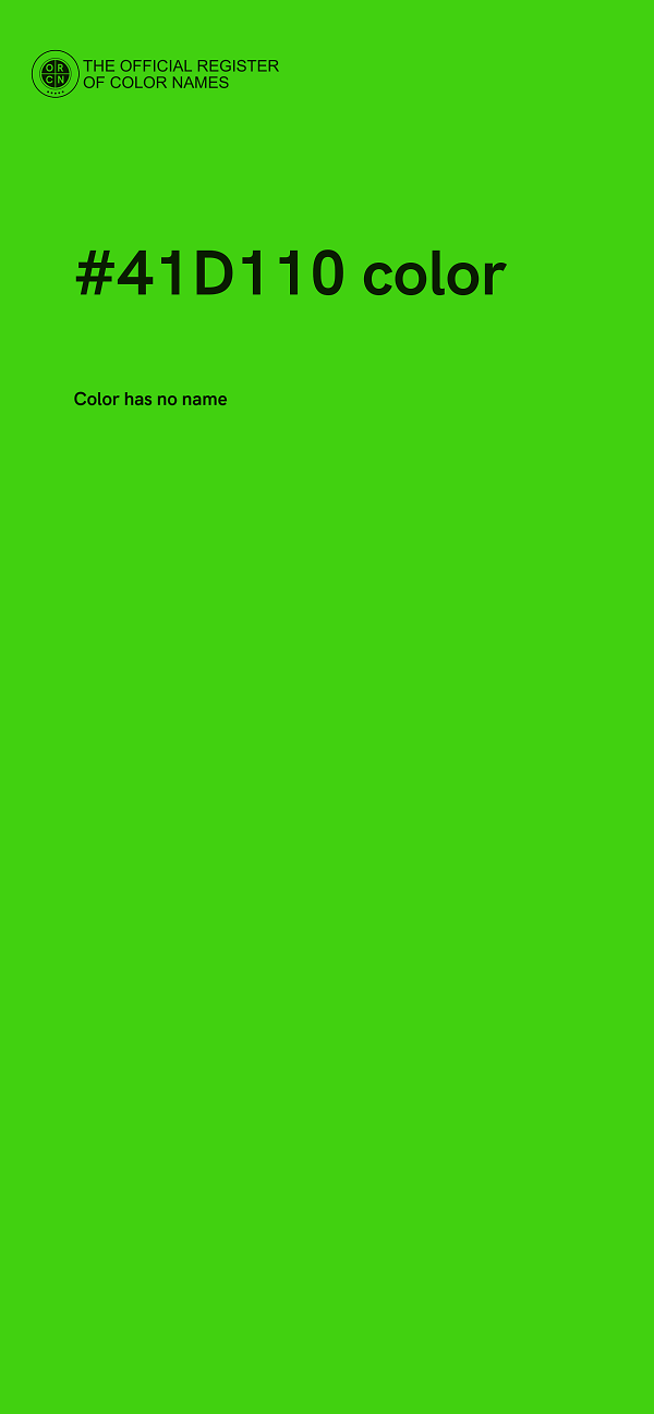 #41D110 color image
