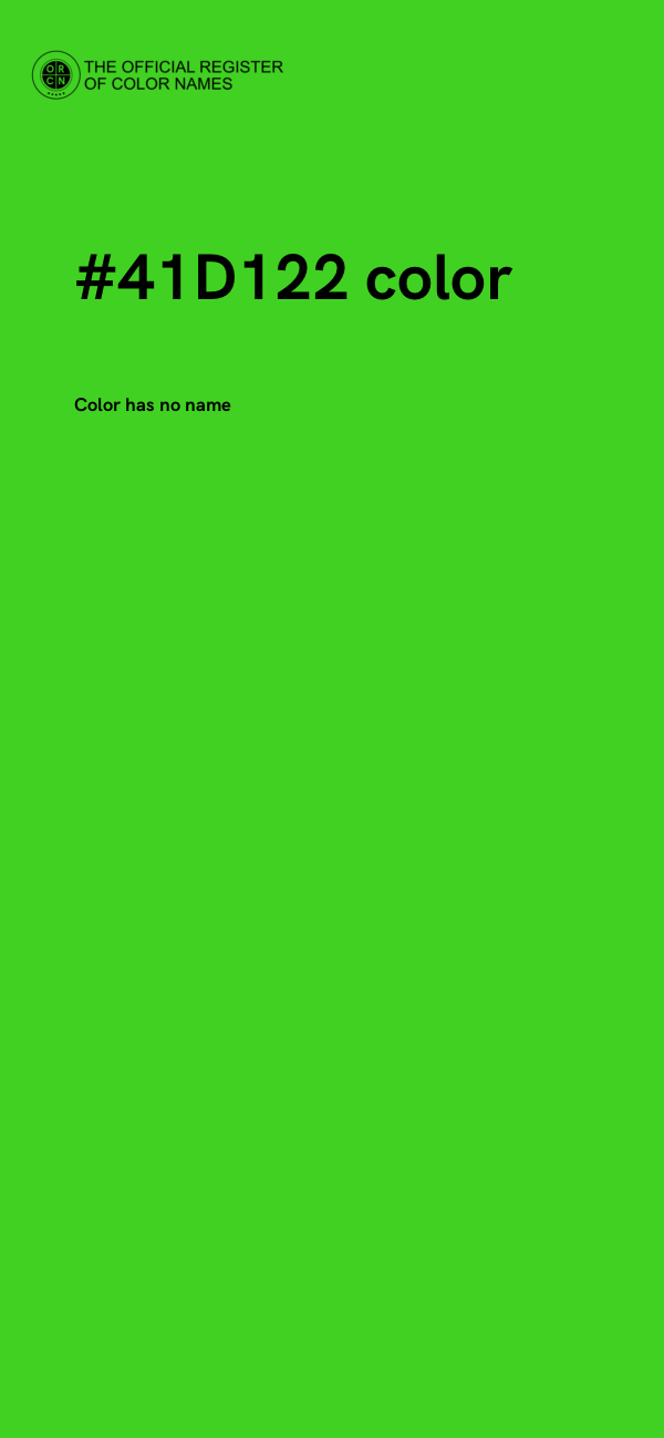 #41D122 color image