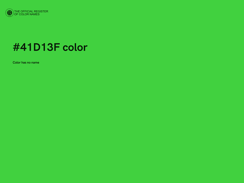 #41D13F color image