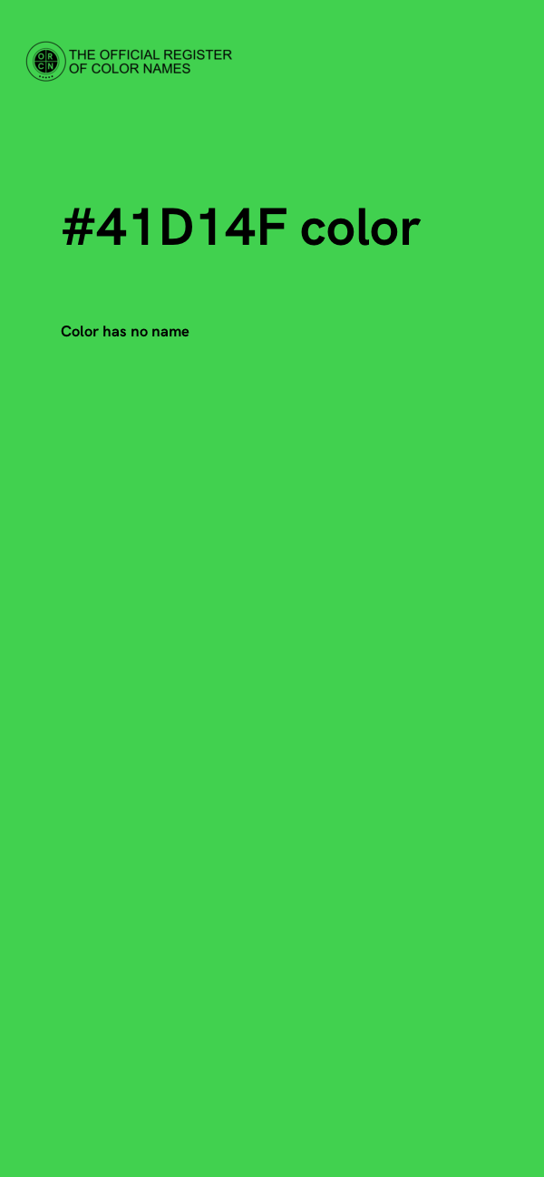 #41D14F color image