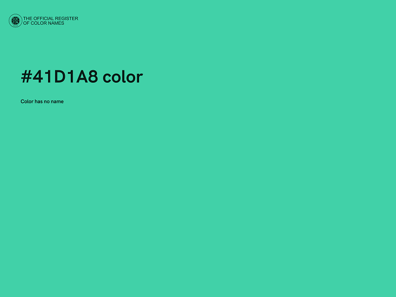 #41D1A8 color image