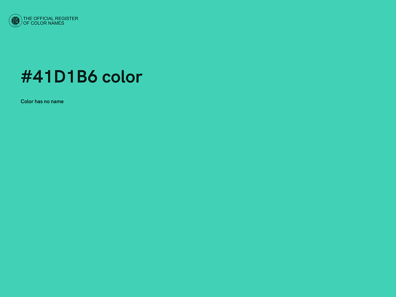 #41D1B6 color image