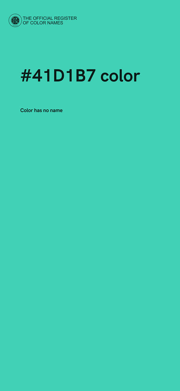 #41D1B7 color image